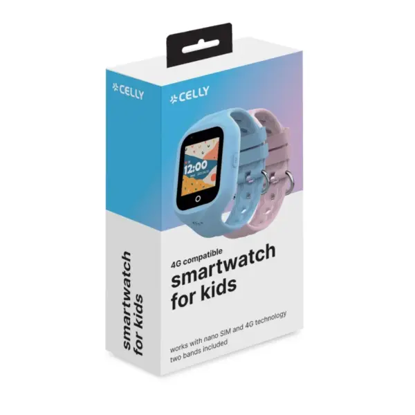 Celly Smartwatch Kids 4G 2 Correas Azul y Rosa - Imagen 3