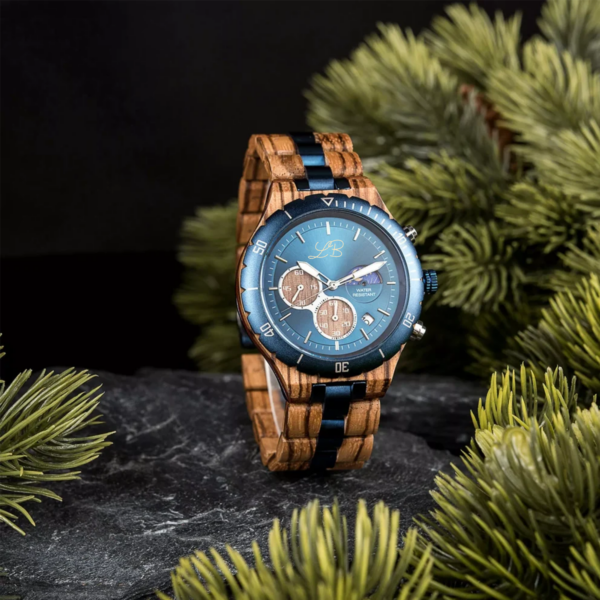 Reloj Azul - Madera - Imagen 2
