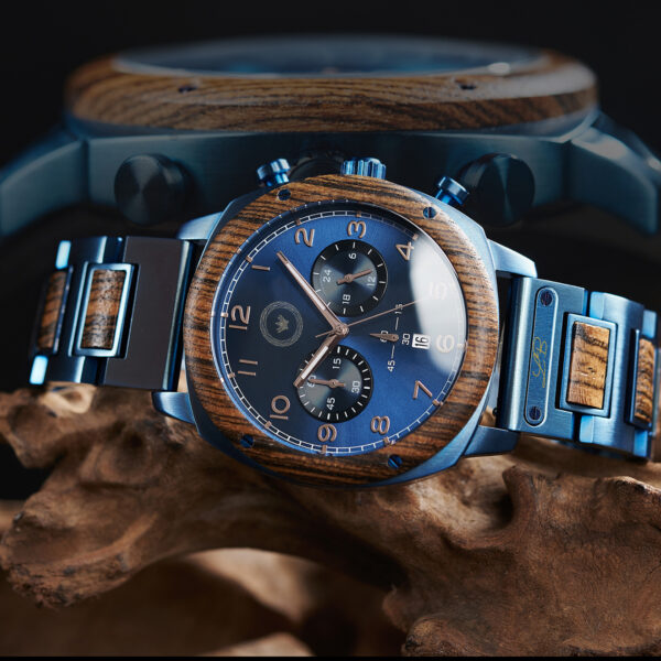 LB BlueWood Chrono - Madera y Acero Azul -Esfera Azul o Blanca - Imagen 13