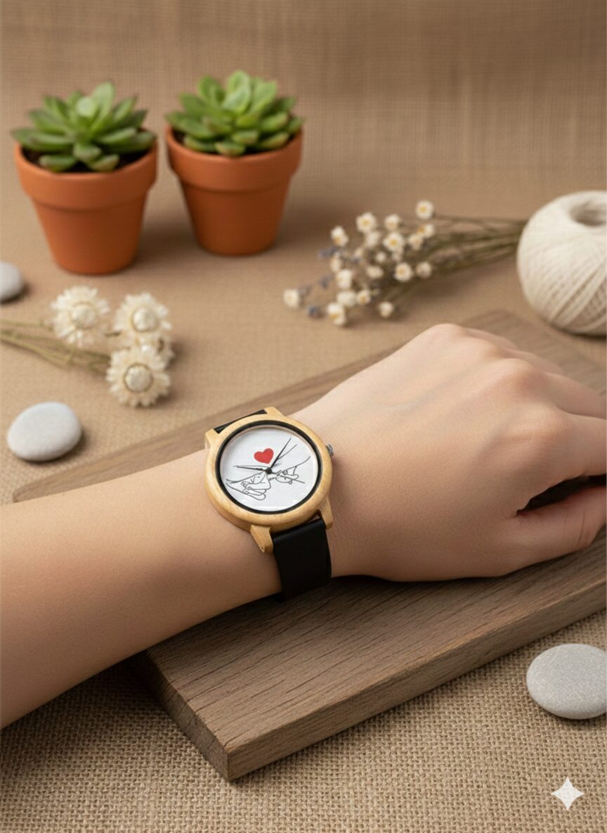 Reloj Unisex de Bambú 44mm con Movimiento Miyota | Reloj de Madera Natural, Cuarzo, Estilo Moda - Imagen 4